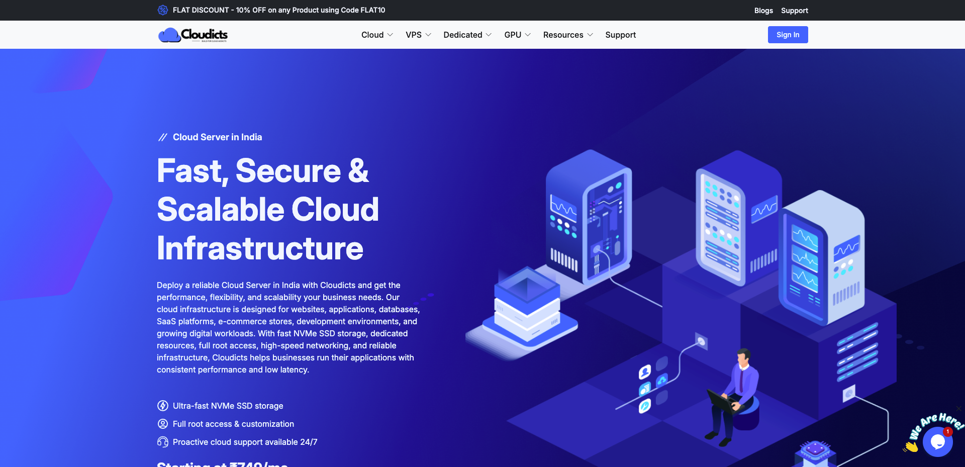 Dedicated Cloud Server Architecture — Cloudicts.com