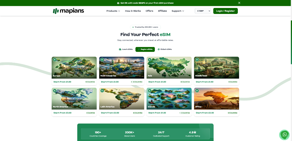 Regional & Multi-Country Destination Discovery — Mapians.com