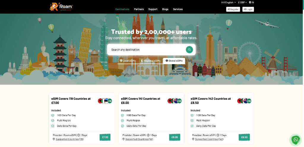 Multi-Country Regional eSIM Packages — Roam Communications Limited