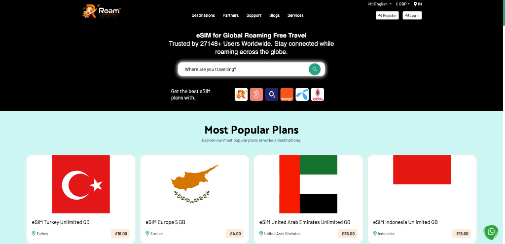 Carrier-Integrated Destination Plans — Roam Communications Limited