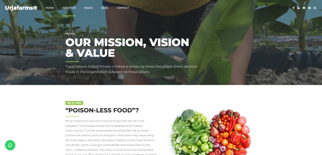 Poison-Less Food & Traceability Platform — Urjafarms