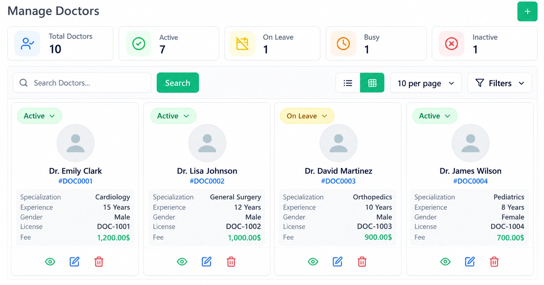 Staff Management and Biometric Roster Interface